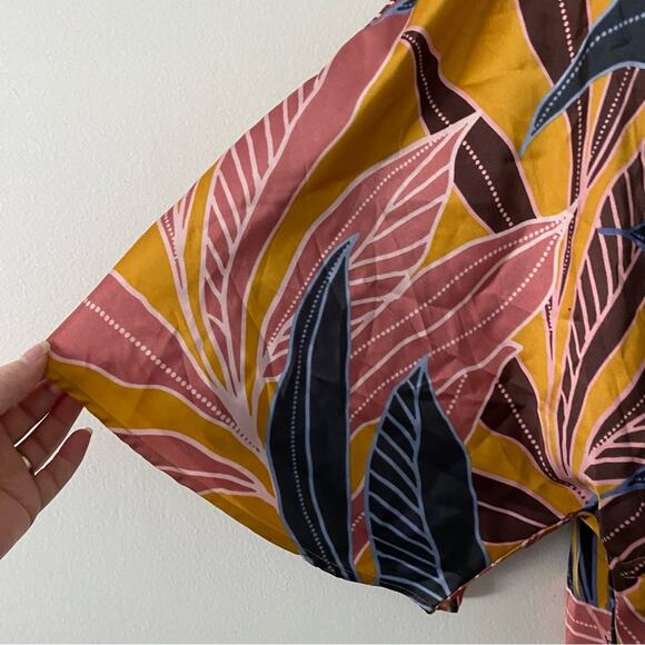 5/$25 DR2 Satin Swim Cover-Up Robe Kimono Drawstring Tassel Tie Large XL NWT - Picture 4 of 7